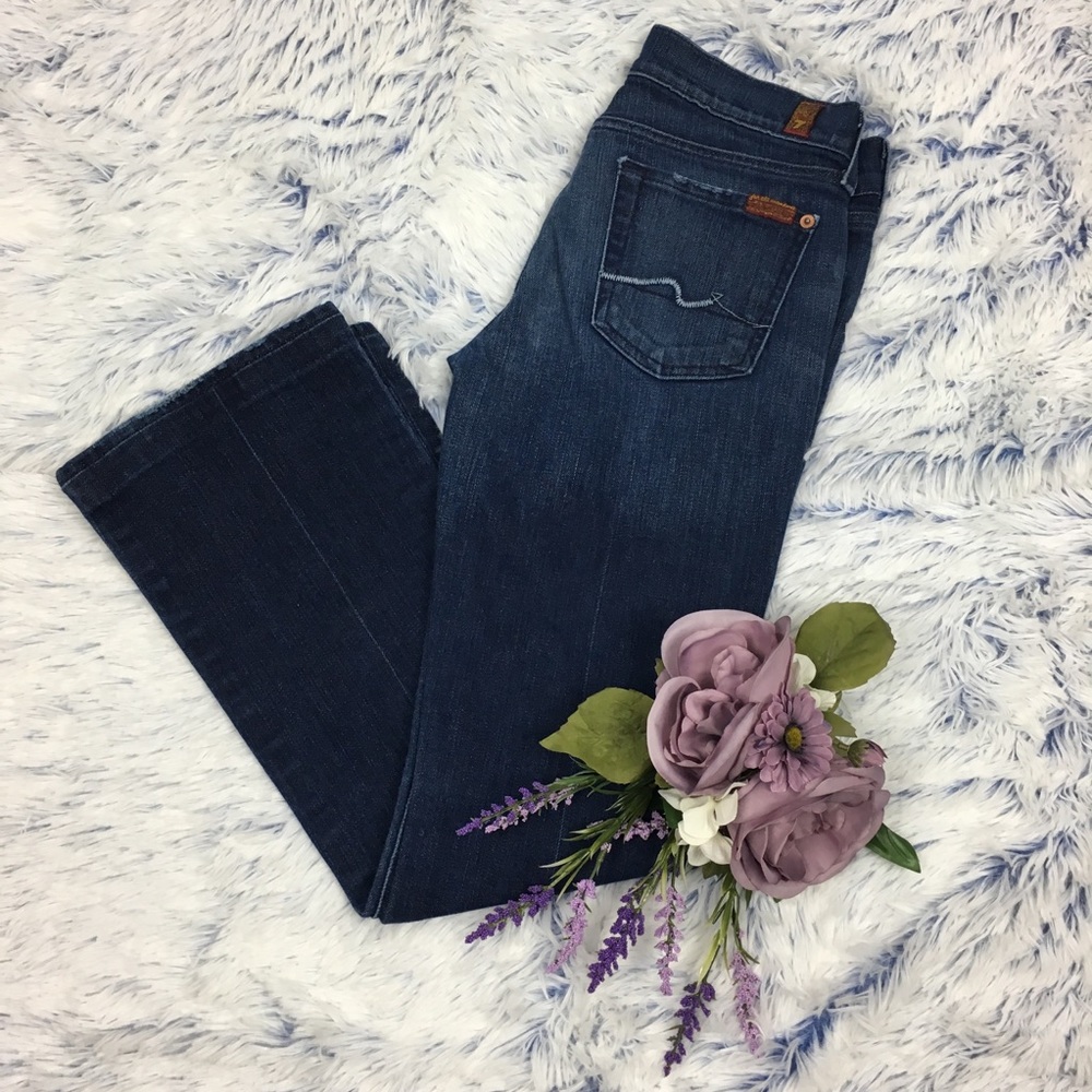 7 For All Mankind Dark Wash Bootcut Jeans 26x29